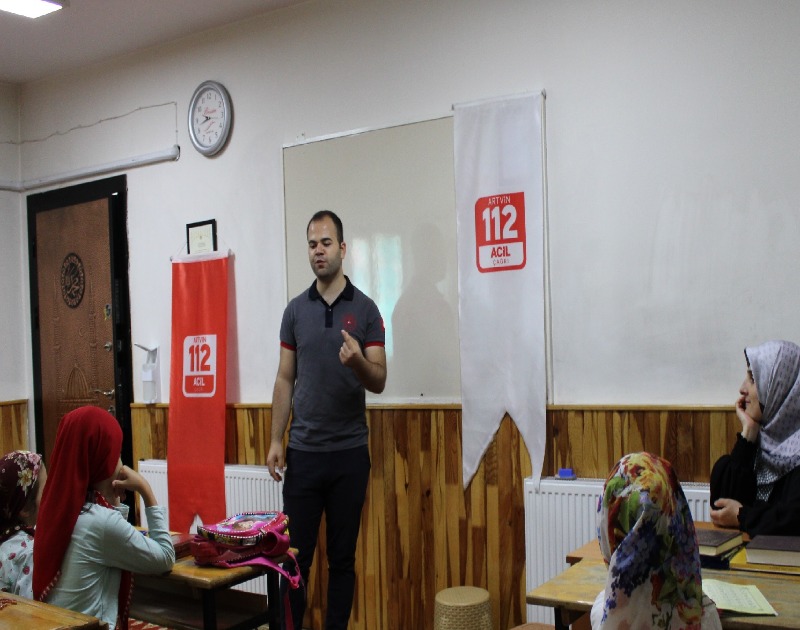 112 ACİL ÇAĞRI MERKEZİ YAZ KURAN KURSU TANITIM FAALİYETLERİNİ GERÇEKLEŞTİRDİ.