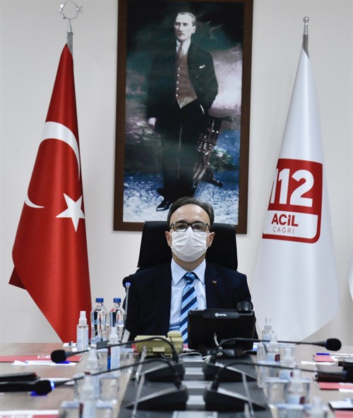 2022 YILI ŞUBAT AYI 112 ACİL ÇAĞRI HİZMETLERİ İL KOORDİNASYON KOMİSYON KURULU TOPLANTISI YAPILDI