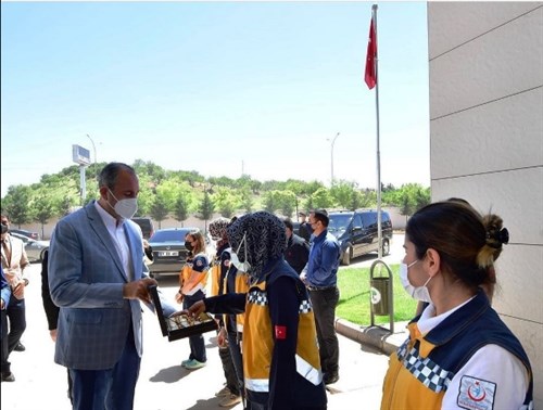 Adalet Bakanımız Sayın Abdülhamit GÜL'ün  Acil Çağrı Merkezimize Bayram Ziyareti