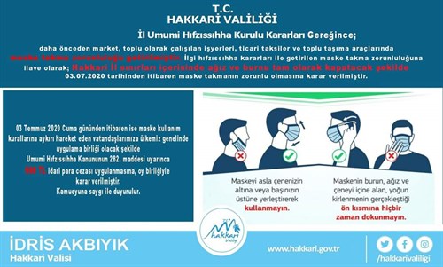  MASKE KULLANIMI İLE İLGİLİ İL UMUMİ HIFZISSIHHA KURULU KARARLARI