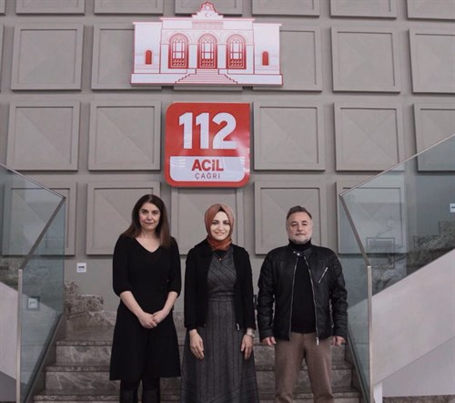 "112 Acil Çağrı" programını hazırlayan Sera Film Services'in yapımcılarının Müdürlüğümüzü ziyareti