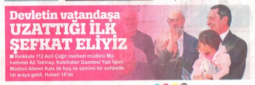 Kırıkkale Yerel Gazetesi Birleşik Medya Grubunun Müdürlüğümüz Hakkında Yaptığı Haber