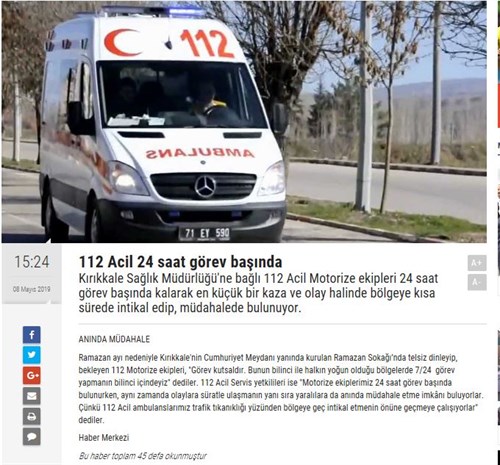 112 Acil 24 Saat Görev Başında