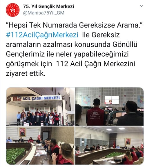 75.Yıl Gençlik Merkezi  ve  112 Acil Çağrı Merkezi Çalışmaları