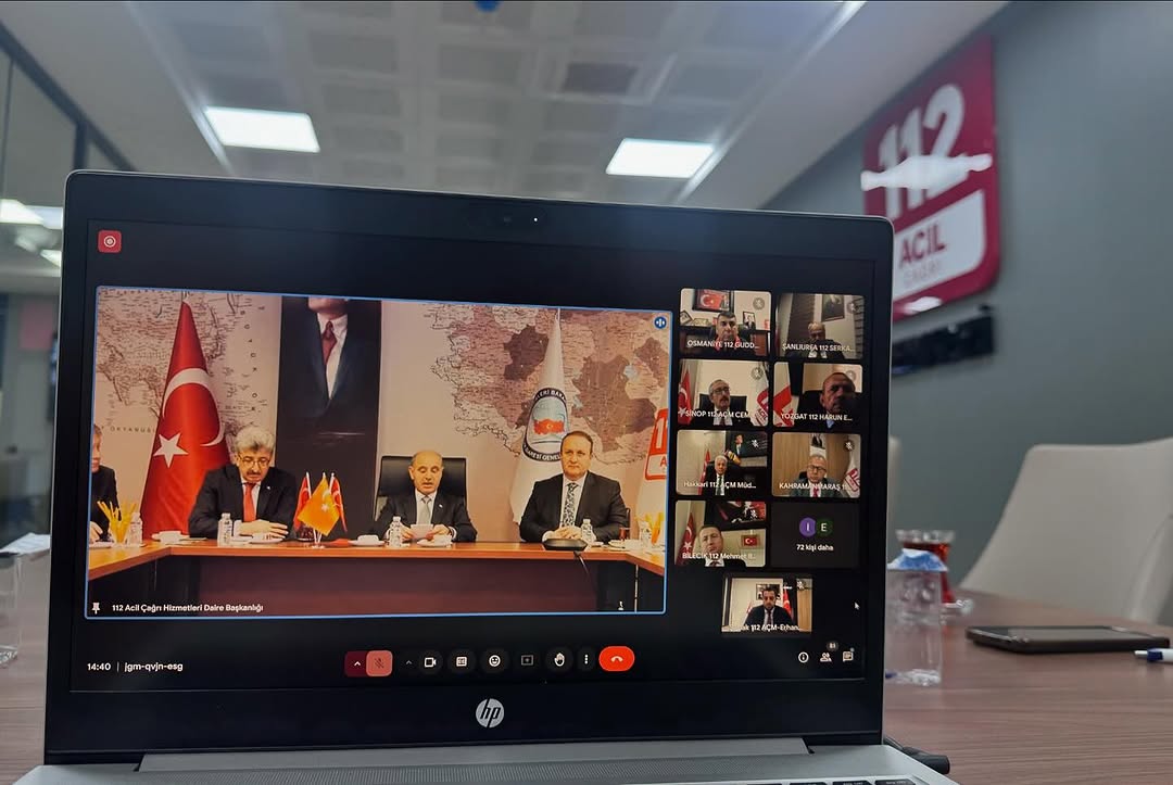 112 GÜNÜ PROGRAMI, 81 İL MÜDÜRÜNÜN KATILIMIYLA VİDEO KONFERANS ÜZERİNDEN GERÇEKLEŞTİRİLDİ