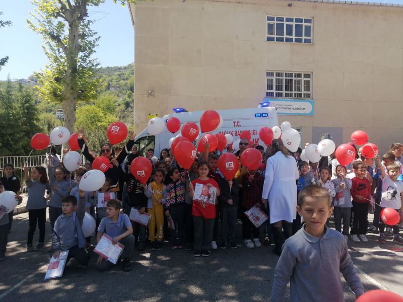Akçaabat Doğanköy İlkokulu ve Ortaokulunda 170 Öğrenciye ‘112 Farkındalık Eğitimi’