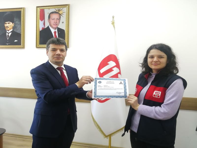 Trabzon 112 Acil Çağrı Merkezinin 2023 Yılı En Başarılı Çağrı Alıcı Personeli Seçildi