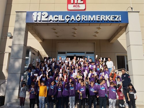 Özdemirler İlkokulu Öğrencilerinden Uşak 112 Acil Çağrı Merkezi Müdürlüğüne Ziyaret