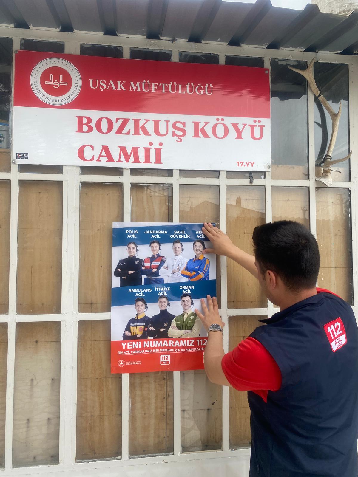 Uşak 112 Acil Çağrı Merkezi Müdürlüğünden 112 Tanıtım Faaliyetleri Kapsamında Merkeze Bağlı Köylerimize Ziyaret