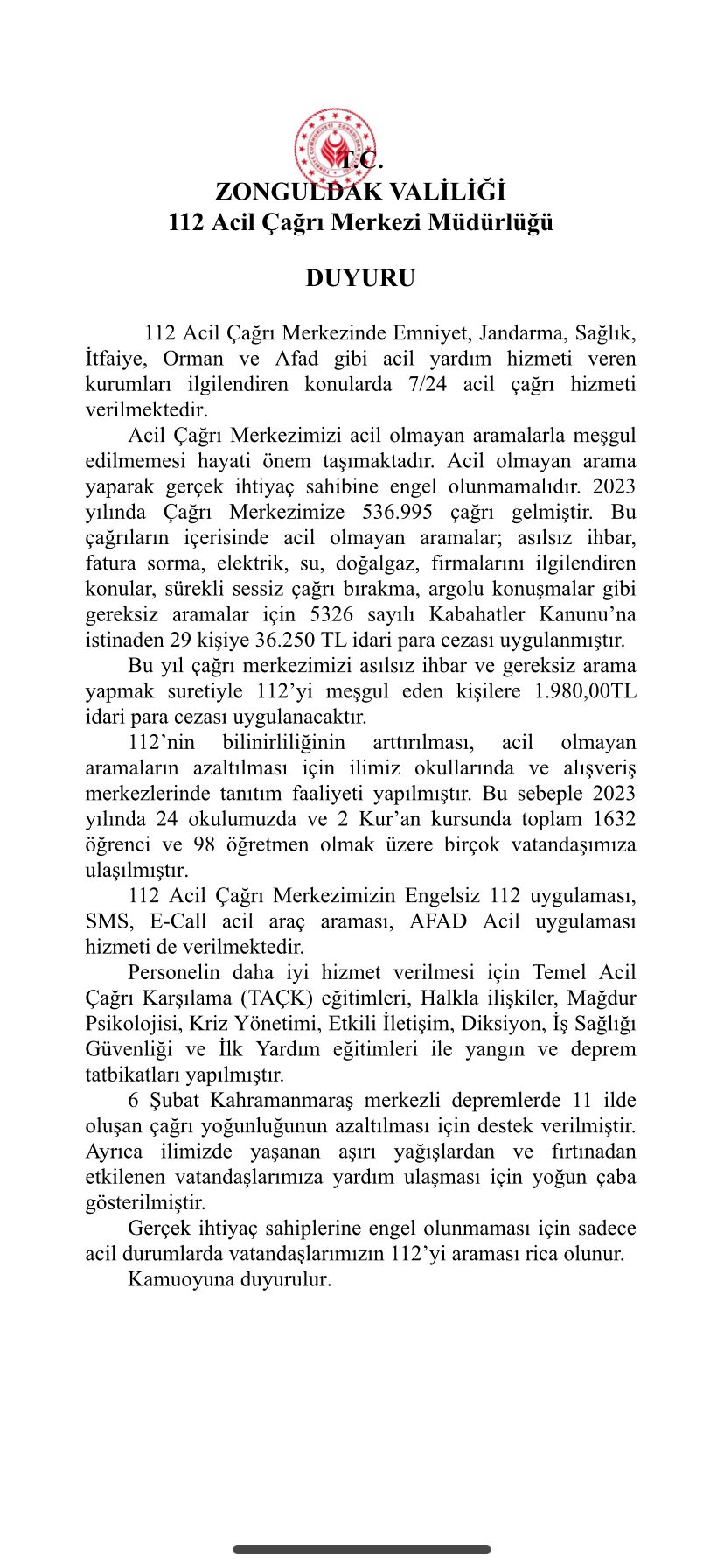 Basın Duyurusu 
